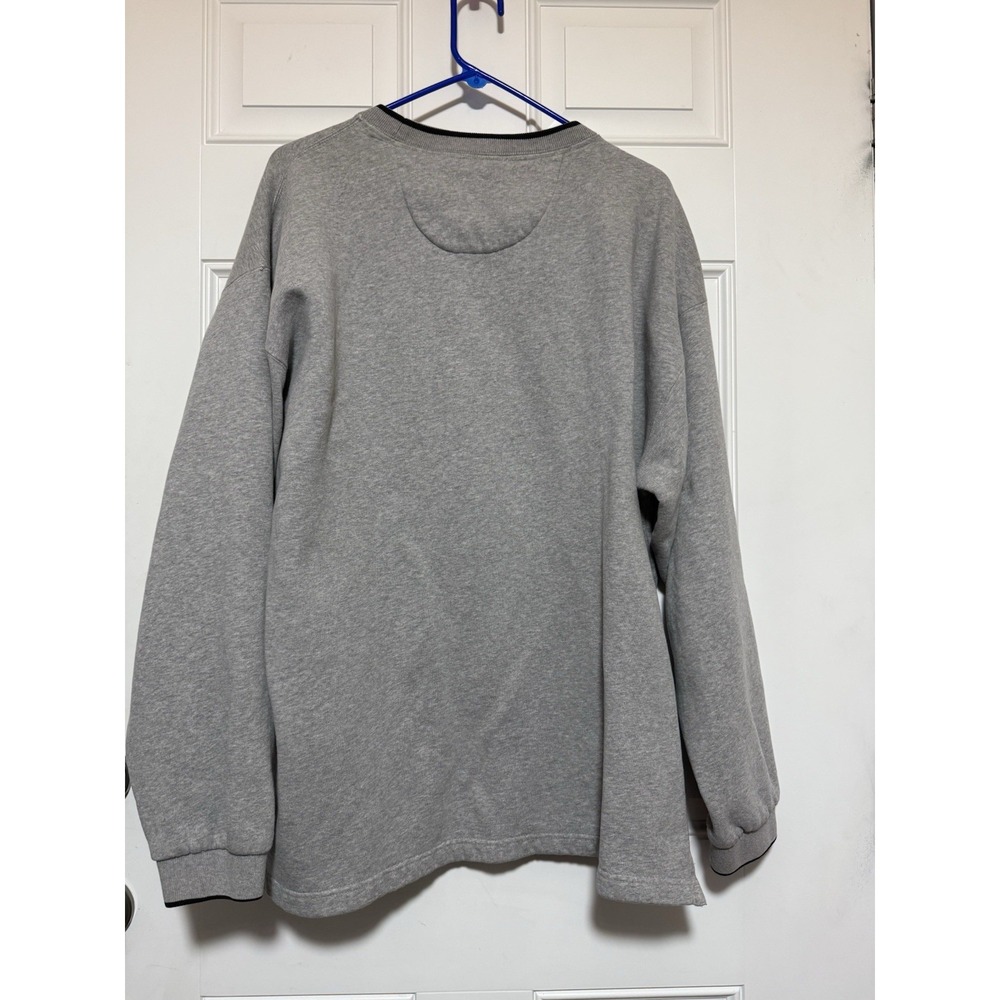 VINTAGE CHAPS RALPH LAUREN XXL GRAY MEN RED LOGO PULLOVER‎ SWEATSHIRT - Picture 2 of 5